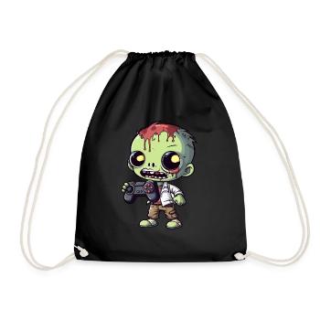 Mignon Zombie Joueur Gaming Zombie Lover - Sac de sport léger - noir - Devant
