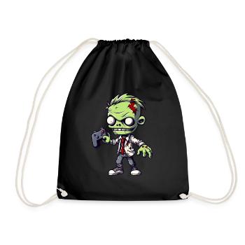 Mignon Zombie Joueur Gaming Zombie Lover - Sac de sport léger - noir - Devant