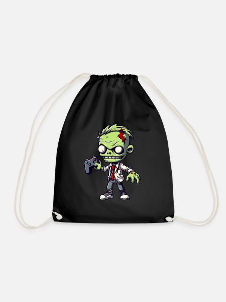 Netter Zombie Spieler Gaming Zombie Liebhaber - Turnbeutel - Schwarz
