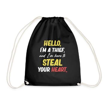 Hello, I'm a thief and I'm here to get your - Drawstring Bag - black - Front