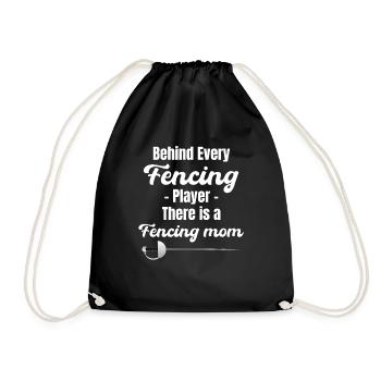 Derrière chaque joueur d’escrime se cache une maman escrimeuse - Sac de sport léger - noir - Devant