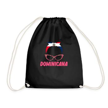 Dominican Dominican girls Platano - Drawstring Bag - black - Front
