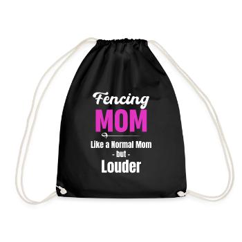 Maman fait de l’escrime comme une mère normale, mais - Sac de sport léger - noir - Devant