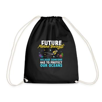 Marine Biology Ocean Marine Biologist - Drawstring Bag - black - Front