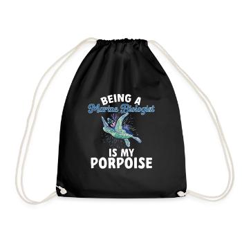 Marine Biology Ocean Marine Biologist - Drawstring Bag - black - Front