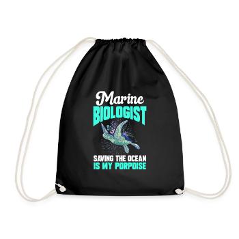 Marine Biology Ocean Marine Biologist - Drawstring Bag - black - Front
