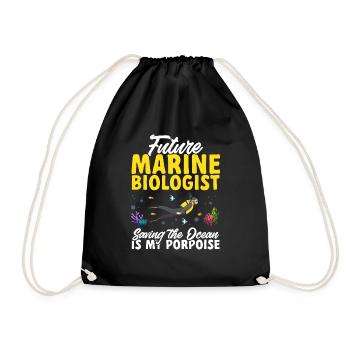 Marine Biology Ocean Marine Biologist - Drawstring Bag - black - Front