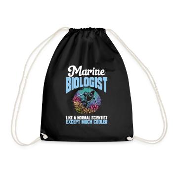 Marine Biology Ocean Marine Biologist - Drawstring Bag - black - Front