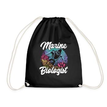 Marine Biology Ocean Marine Biologist - Drawstring Bag - black - Front