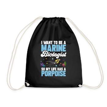Marine Biology Ocean Marine Biologist - Drawstring Bag - black - Front