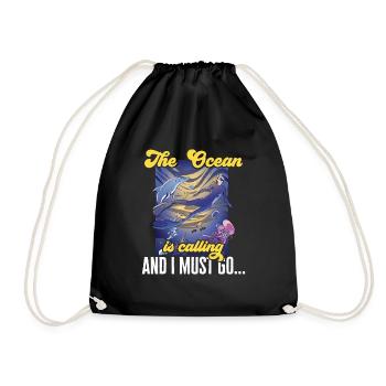 Marine Biology Ocean Marine Biologist - Drawstring Bag - black - Front