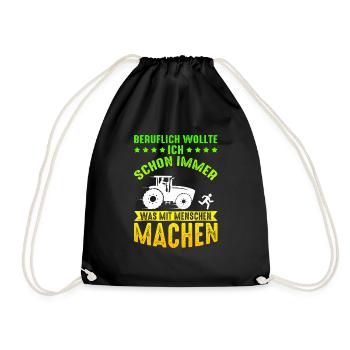 Professionally, I've always wanted something with people - Drawstring Bag - black - Front