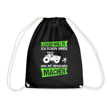 Professionally, I've always wanted something with people - Drawstring Bag - black - Front