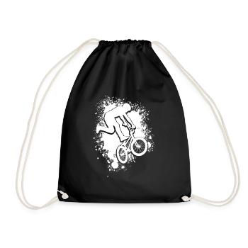 BMX Farbe Fahrrad Fans Rad Biker BMX Fahradfahrer - Turnbeutel - Schwarz - Vorne