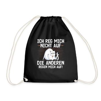 I don't get upset, the others upset me - Drawstring Bag - black - Front
