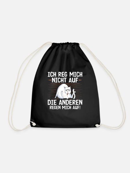 Ich Reg Mich Nicht Auf Die Anderen Regen Mich Auf - Turnbeutel - Schwarz