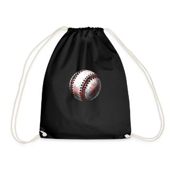 Baseball Doodle - Drawstring Bag - black - Front
