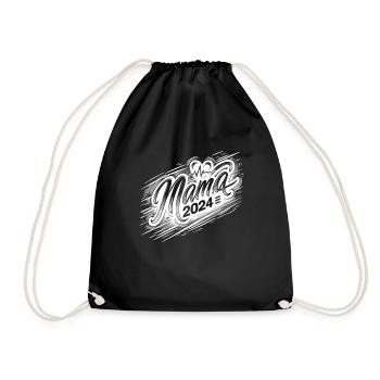 Maman Heartbeat 2024 - Cadeau d’amour - Sac de sport léger - noir - Devant