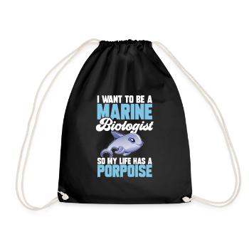Marine Biology Ocean Marine Biologist - Drawstring Bag - black - Front