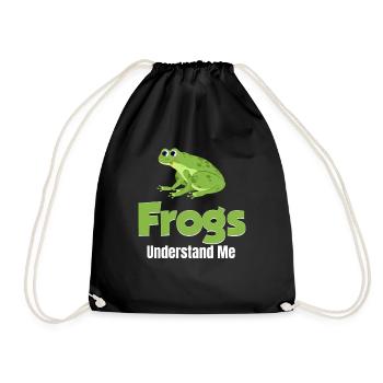 Les grenouilles me comprennent drôle d’amant de grenouille - Sac de sport léger - noir - Devant