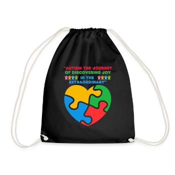 Autisme - Sac de sport léger - noir - Devant