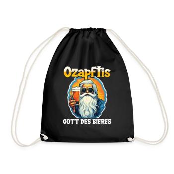beer drinker beer lover drink drink party beer - Drawstring Bag - black - Front