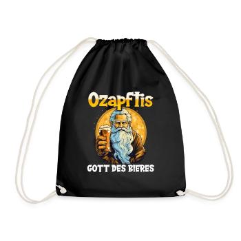 beer drinker beer lover drink drink party beer - Drawstring Bag - black - Front