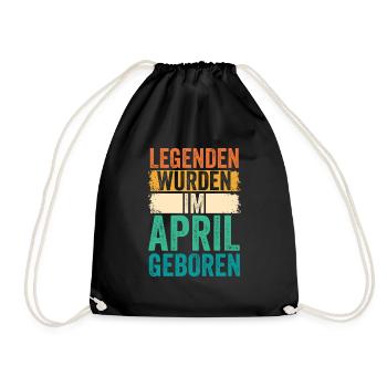 Les légendes sont nées en avril - Sac de sport léger - noir - Devant