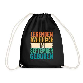 Les légendes sont nées en septembre - Sac de sport léger - noir - Devant