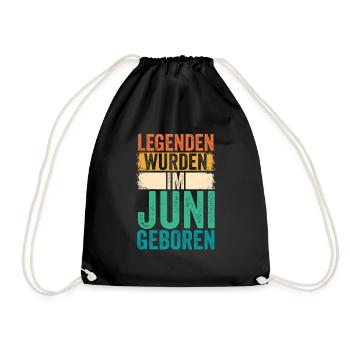 Les légendes sont nées en juin - Sac de sport léger - noir - Devant