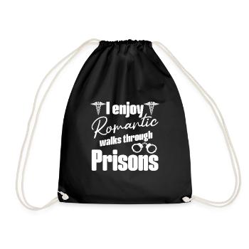 Correctional Nurse Romantic Walks Prison Gifts - Turnbeutel - Schwarz - Vorne
