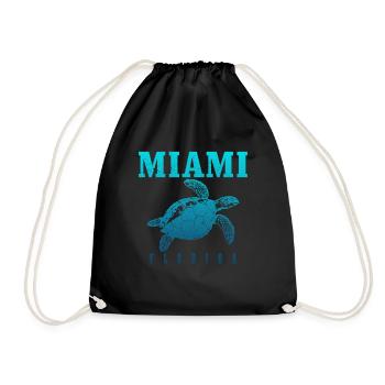 Miami Florida USA - Turnbeutel - Schwarz - Vorne