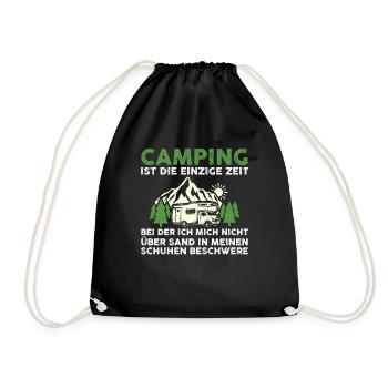 Camper Caravan Motorhome Camping Camping - Drawstring Bag - black - Front