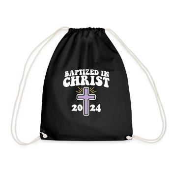 Baptisé En Christ 2024 Religieux Chrétien - Sac de sport léger - noir - Devant