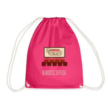 Film Movie Lovers Retro Vintage Classic Cinema TV - Drawstring Bag - fuchsia - Front