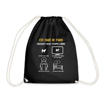 SHIBA Free Time Gifts - Drawstring Bag - black - Front