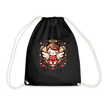 Angel of Love - Drawstring Bag - black - Front