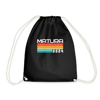 Matura Young Girls Women and Men Matura 2024 - Drawstring Bag - black - Front