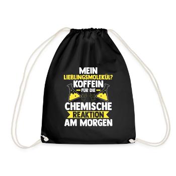 Coffee Chemist Science Physics Chemistry - Drawstring Bag - black - Front