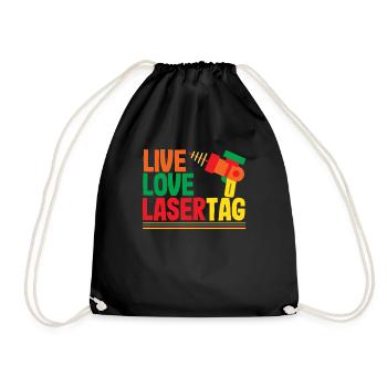 Indoor-laser-tag-party-outfit lasertag - Turnbeutel - Schwarz - Vorne