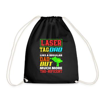 Indoor-laser-tag-party-outfit lasertag - Turnbeutel - Schwarz - Vorne