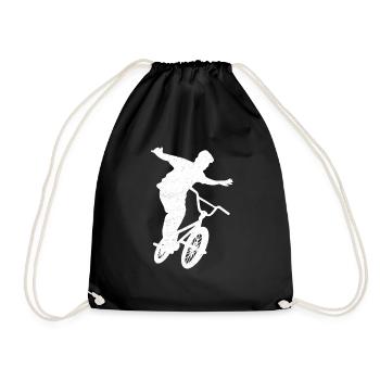 BMX Farbe Fahrrad Fans Rad Biker BMX Fahradfahrer - Turnbeutel - Schwarz - Vorne