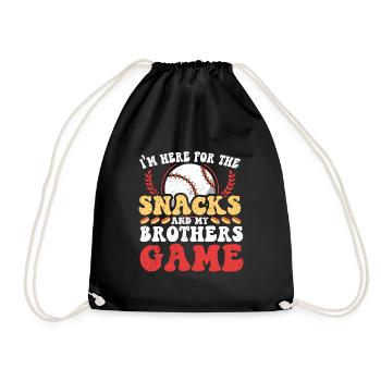 Frère Fan De Baseball Jouant Au Baseball Drôles De Garçons - Sac de sport léger - noir - Devant