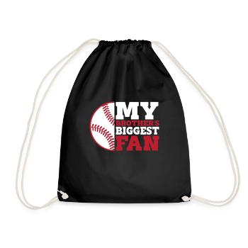 Frère Fan De Baseball Jouant Au Baseball Drôles De Garçons - Sac de sport léger - noir - Devant