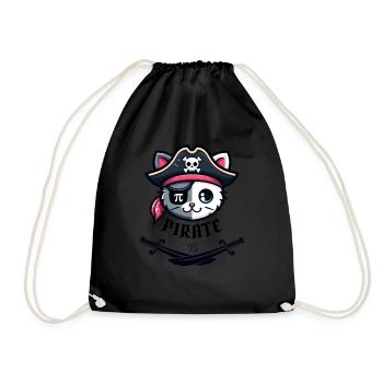 Drôle Pi Jour Math Science Mignon Chat Pirate Femmes - Sac de sport léger - noir - Devant