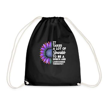 Speech therapist, speech therapist, speech therapist - Drawstring Bag - black - Front