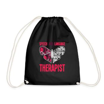 Speech therapist, speech therapist, speech therapist - Drawstring Bag - black - Front