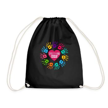 Speech therapist, speech therapist, speech therapist - Drawstring Bag - black - Front