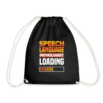 Speech therapist, speech therapist, speech therapist - Drawstring Bag - black - Front