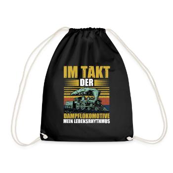 Model Railroad Model Train Train Railroad Railroad Railroad Railroad Model Train Model Train Model T - Drawstring Bag - black - Front